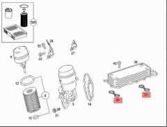 Mercedes W123 Yağ Soğutucusu Contası Orijinal Mercedes Marka A6421880580