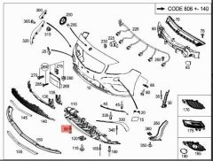Mercedes W222Davlumbaz Dübeli (Klipsi) Orijinal Mercedes Marka A1249900492
