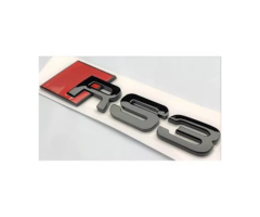 Audi RS3 Yazısı Kırmızı Bayraklı 2024 - 2025 Siyah İthal Marka