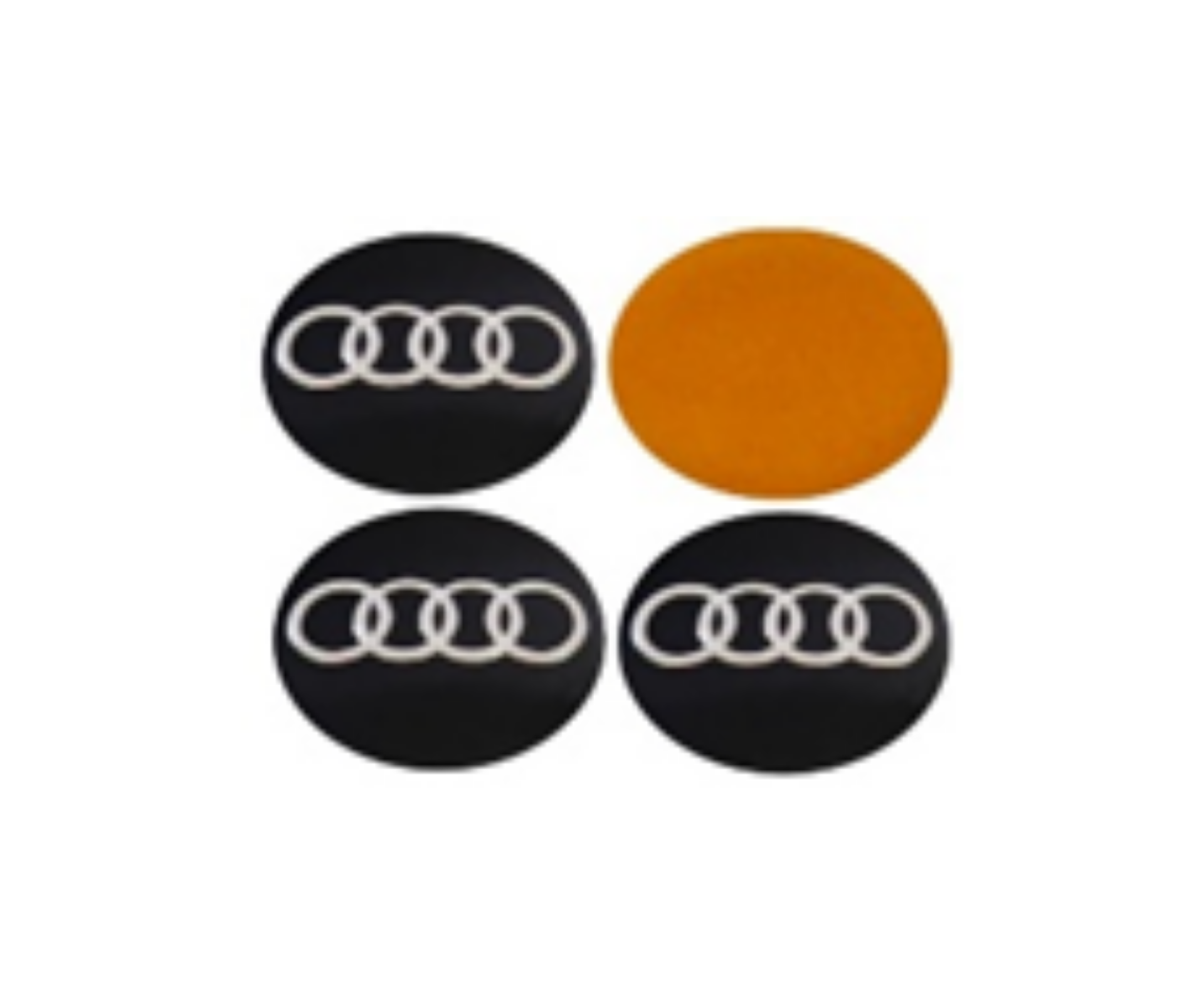 Audi Sticker Jant 4'lü Oval 56Q Siyah İthal Marka