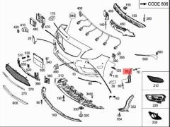 Mercedes W117 Tampon Braketi Ön Sol Orijinal Mercedes Marka A1178857300