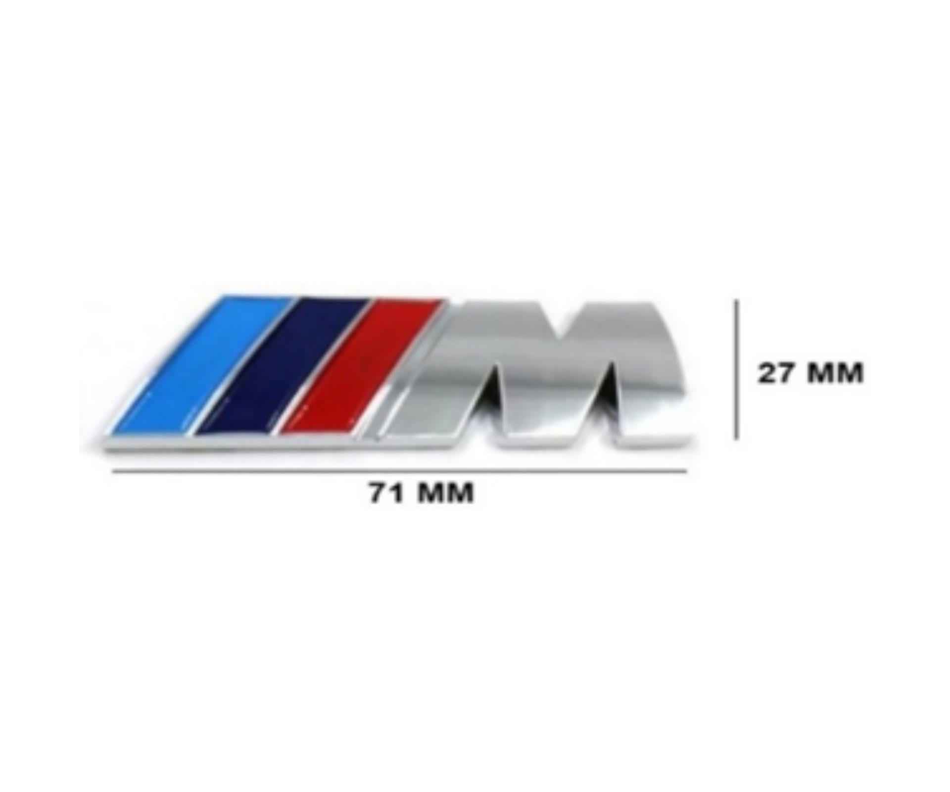 BMW M Yazısı Çamurluk 27 - 71 mm Krom İthal Marka