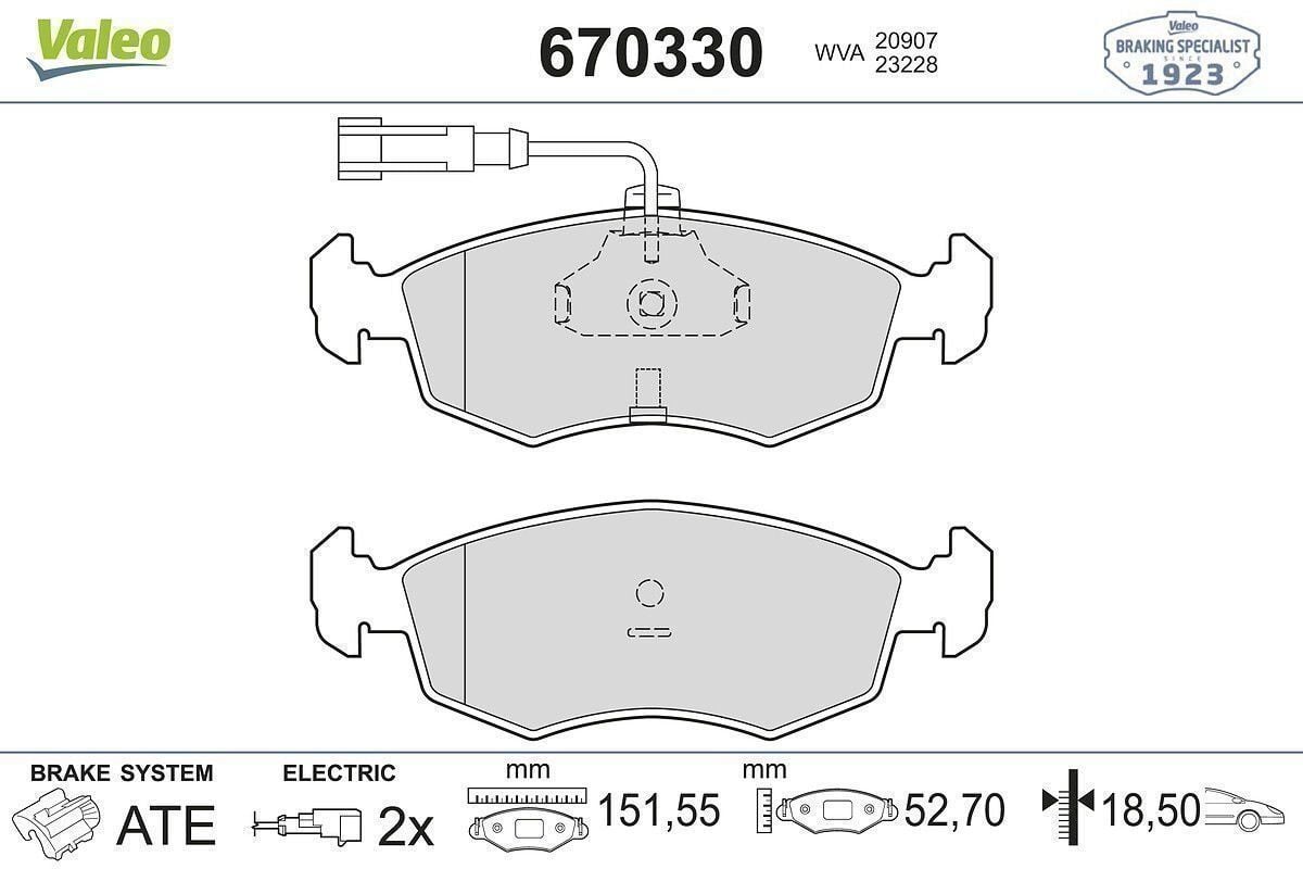 Fiat Palio Weekend 1.9 JTD Ön Fren Balatası VALEO Marka 77362180