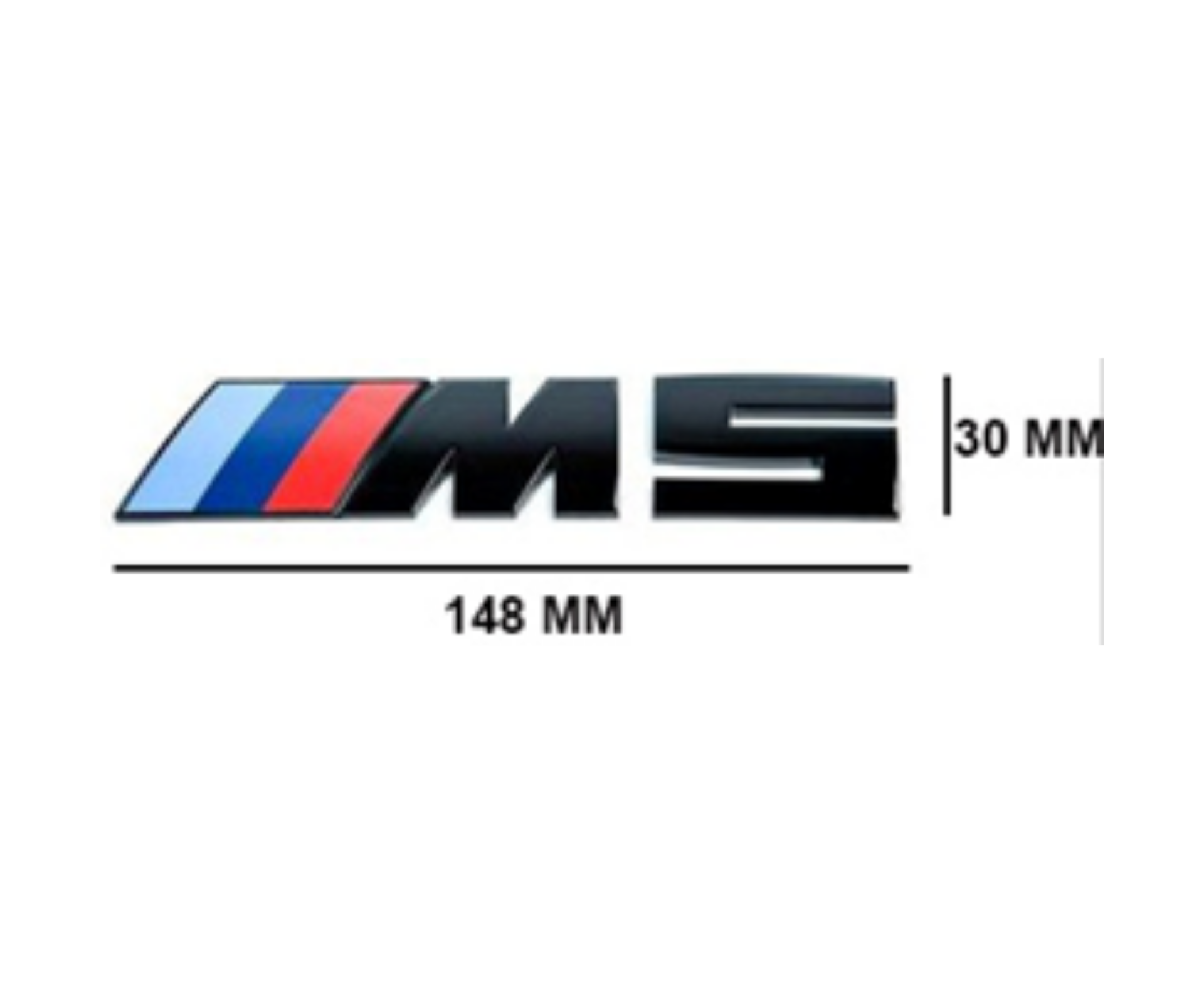 BMW M5 Yazısı 30 - 148 mm Siyah İthal Marka