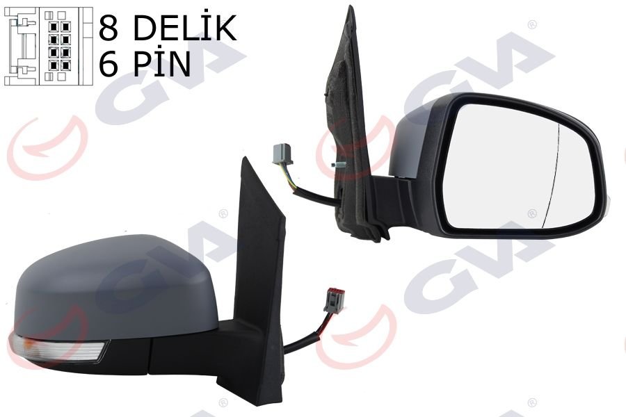 Ford Focus 2008 - 2011 Elektrikli Sinyalli Sağ Ayna Gva Marka 8M5117682YF
