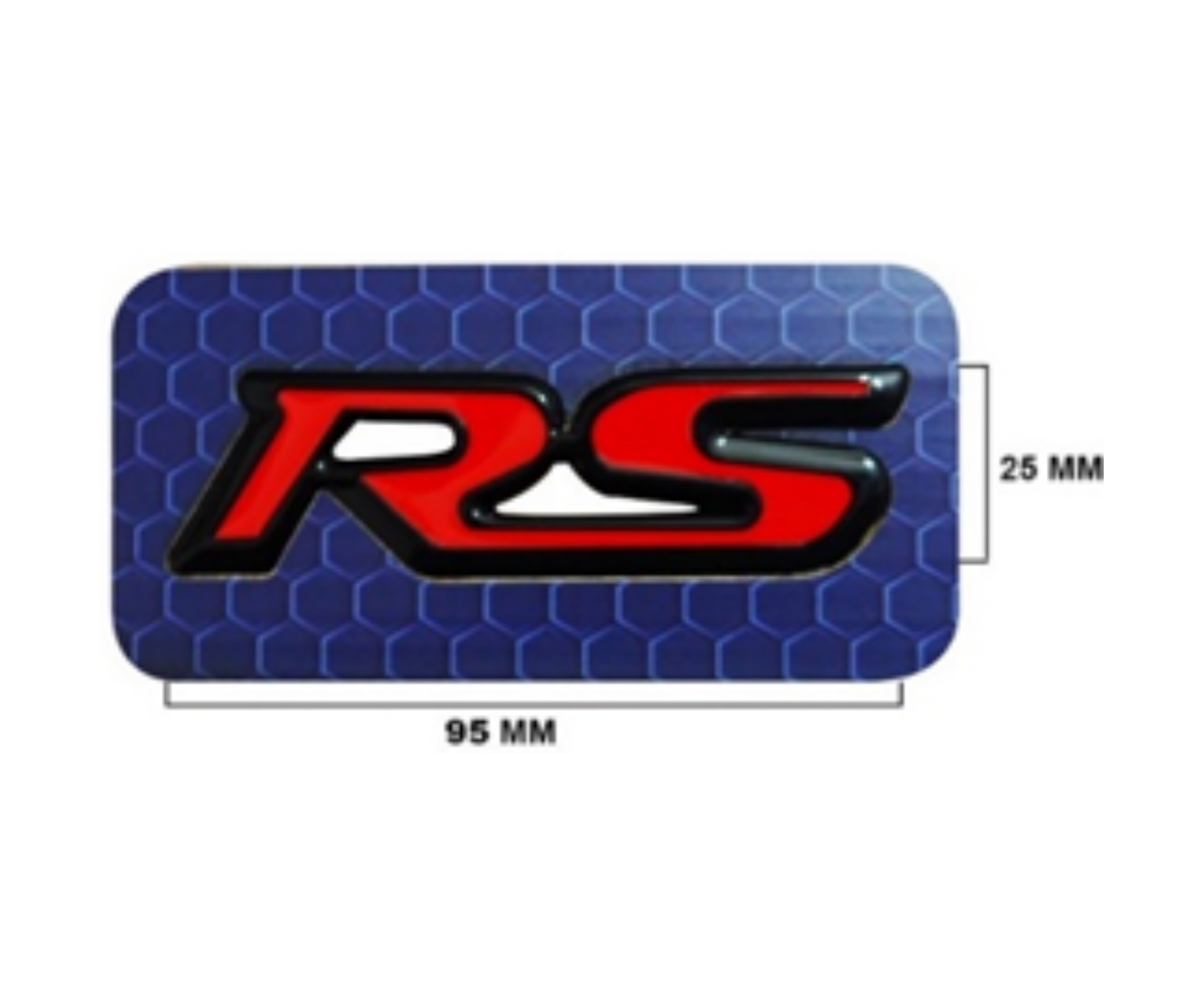 Honda RS Yazısı Siyah-Kırmızı İthal Marka