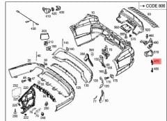 Mercedes W205 Klips Orijinal Mercedes Marka A0019901156