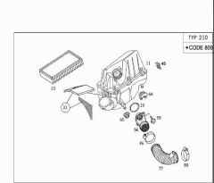 Mercedes W414 Hava Akış Müşürü Ngk Marka 6110940048