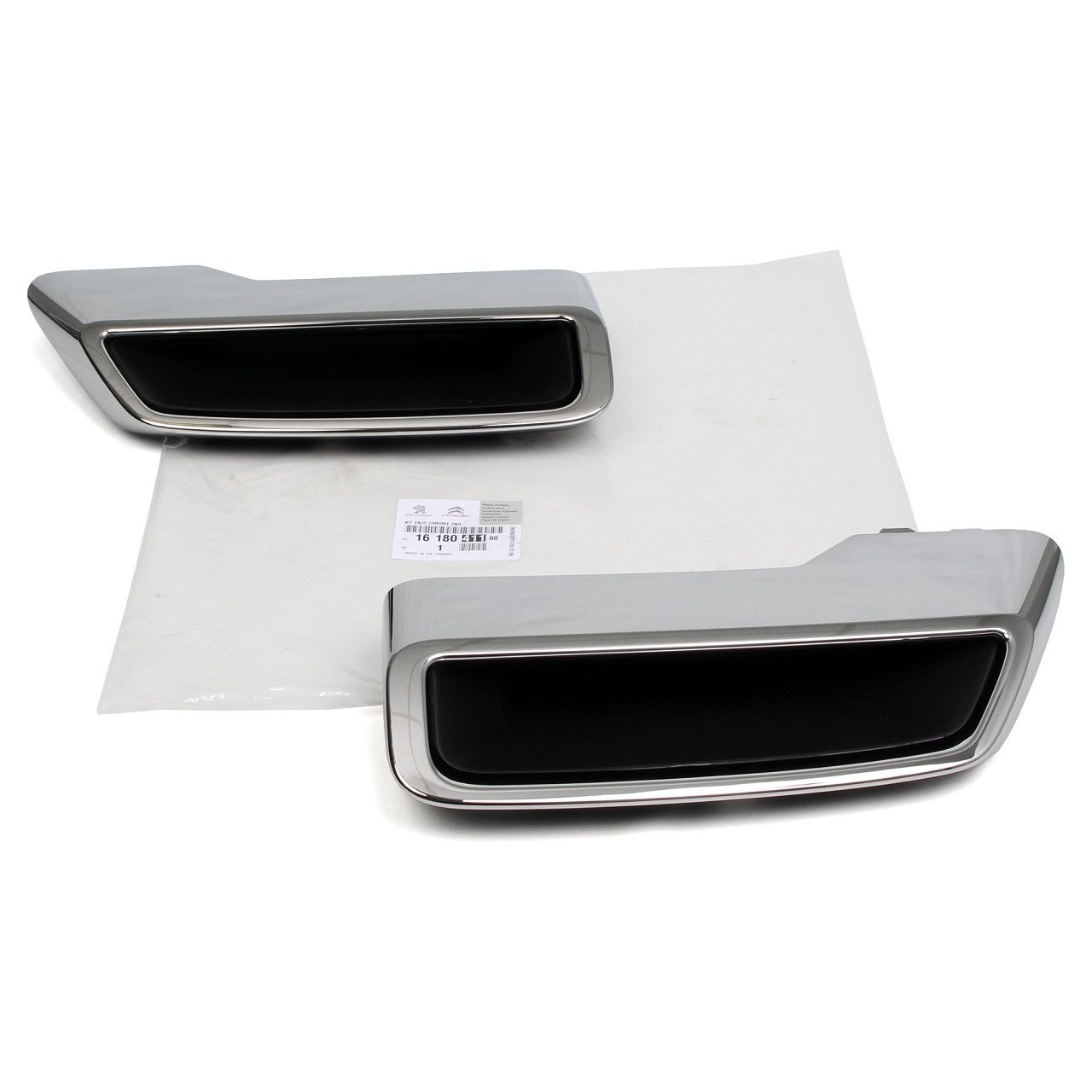 Citroen C5 Aircross Arka Tampon Krom Difizör Seti (Egzos Başlık Seti) Orijinal PSA 1618041180