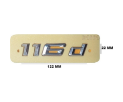 BMW 116 D Yazısı Krom İthal Marka 51147244595