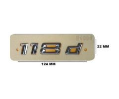 BMW 118 D Yazısı Krom İthal Marka 51147135549