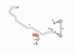 Mercedes W201 Viraj Demir Lastiği Orijinal Mercedes  Marka A1683230385