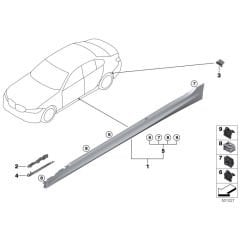 Bmw 3 Seri G20 Kasa Marsbiyel Kaplaması Sağ Bmw Orijinal Marka 51778099910