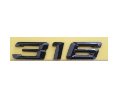 BMW 316 Yazısı Siyah İthal Marka