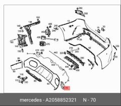 Mercedes W117 Egzoz Ucu Nikelajı Orijinal Mercedes Marka A2058852321