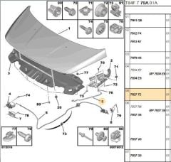 Peugeot 3008 Kaput Tutma Demiri Psa Orjinal 7927.72