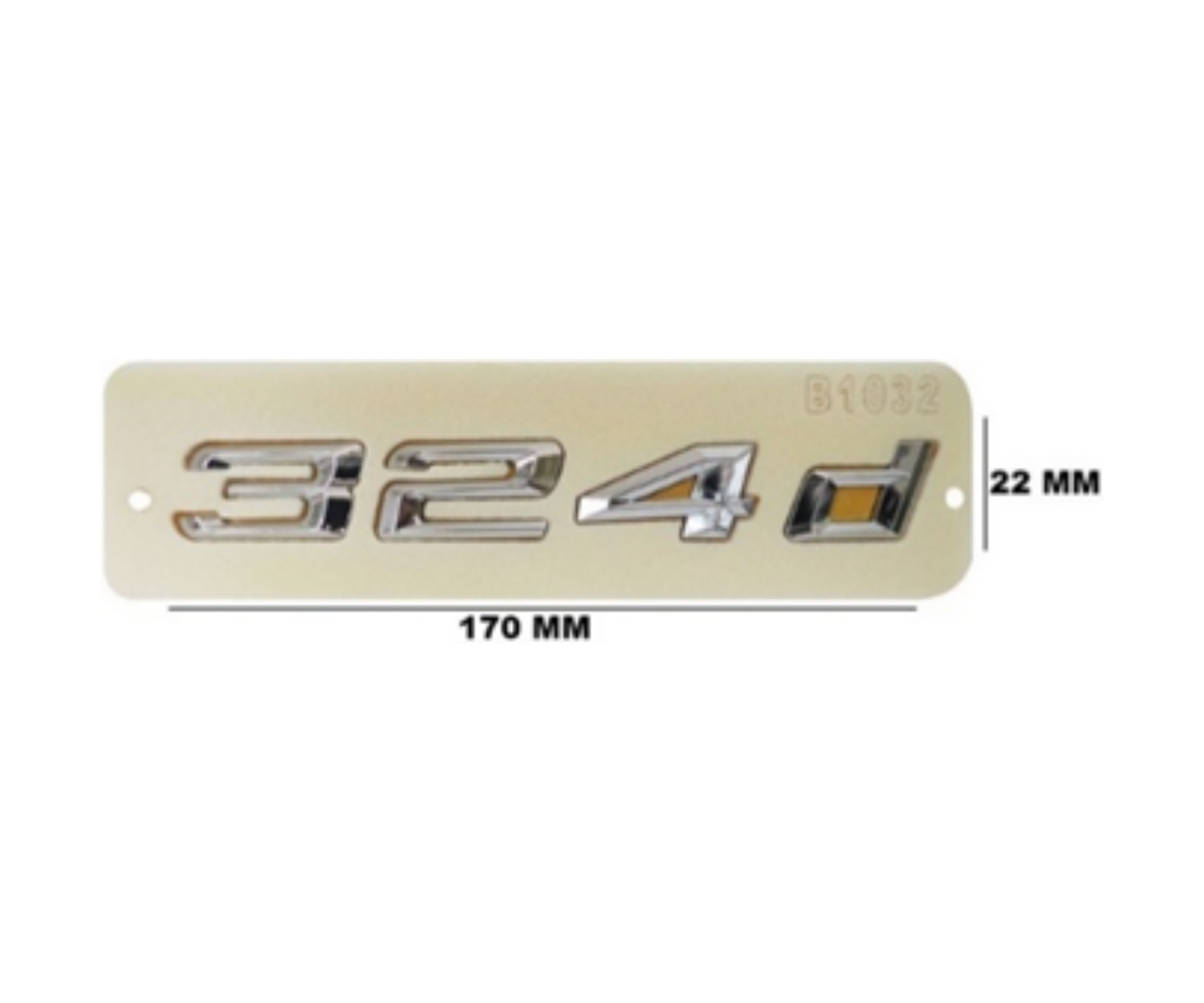 BMW 324 d Yazısı Krom İthal Marka