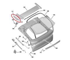 Peugeot 3008 Bagaj Kapağı Sağ Çıtası Psa Marka 1688047880