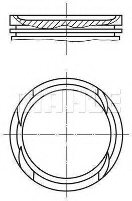 Fiat Punto 1.4 8V Piston + Segman 040 72MM MAHLE Marka 71732628