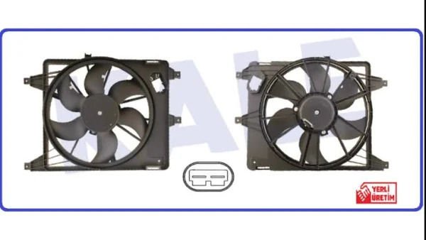 Renault Clio I Fan Motoru Ve Davlumbazı Komple Kale Marka 7701070217