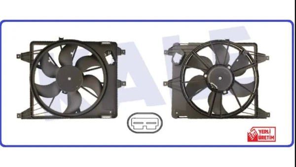Renault Clio II Fan Motoru Ve Davlumbazı Komple Kale Marka 7701070217