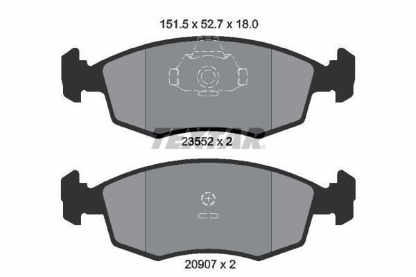 Fiat Palio Weekend 1.9 JTD Ön Fren Balatası TEXTAR Marka 77362180