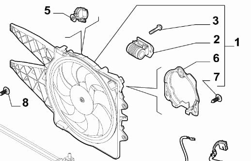 Fiat Doblo 1.6 Dizel Multijet Fan Motoru Davlumbazlı Orjinal Opar 52192394
