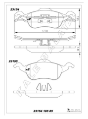 Ford Focus 1998-2005 Model Arası Ön Fren Balatası Kale Marka TAMT2K021FCS