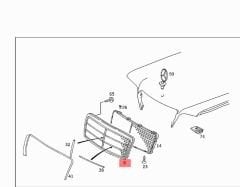 Mercedes W124 Panjur Peteği (Izgara) Wender Parts 1248800983