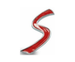 Mini Cooper S Yazısı Küçük Krom - Kırmızı 4.5 cm İthal Marka