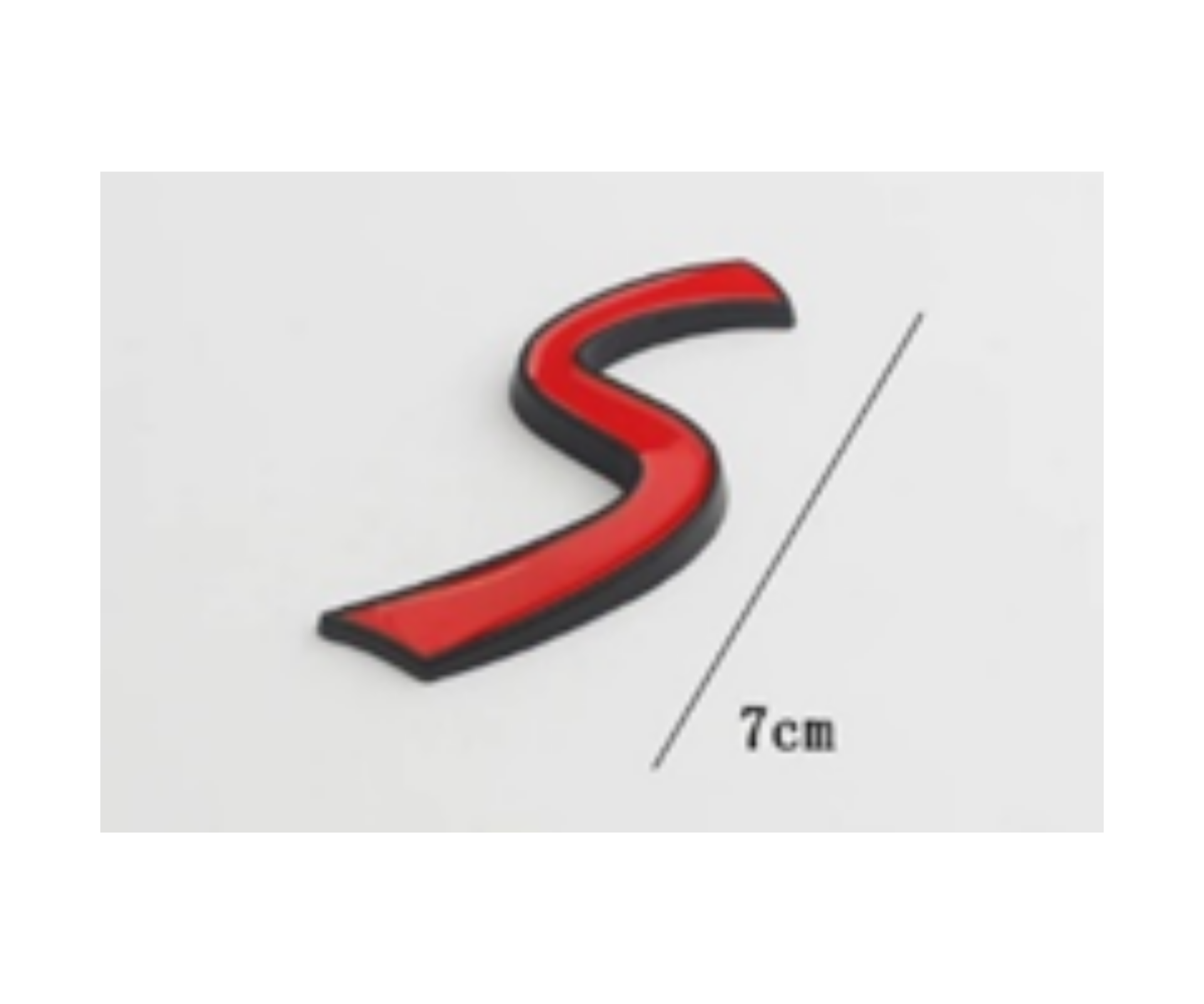 Mini Cooper S Yazısı Büyük Siyah - Kırmızı 7 cm İthal Marka