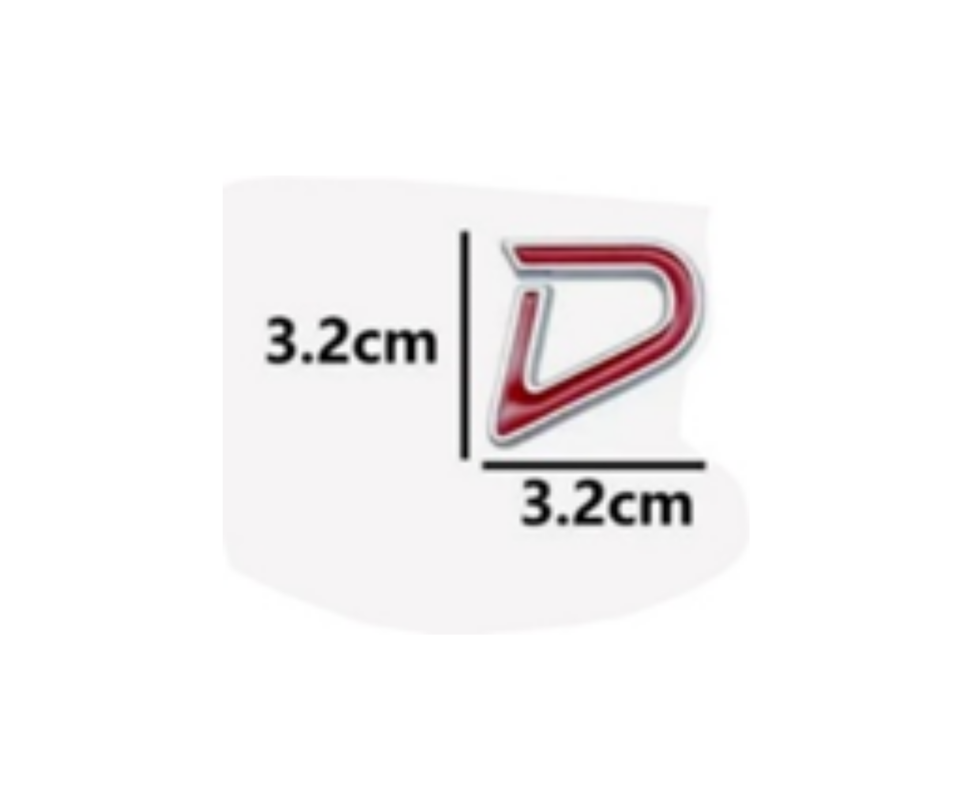 Mini D Yazısı Krom - Kırmızı İthal Marka