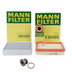 Bmw F20 Kasa 116i Periyodik Bakım Filtre Seti Karter Tapalı Mann Marka HU7003x-C24025-CUK25001-31702-31703