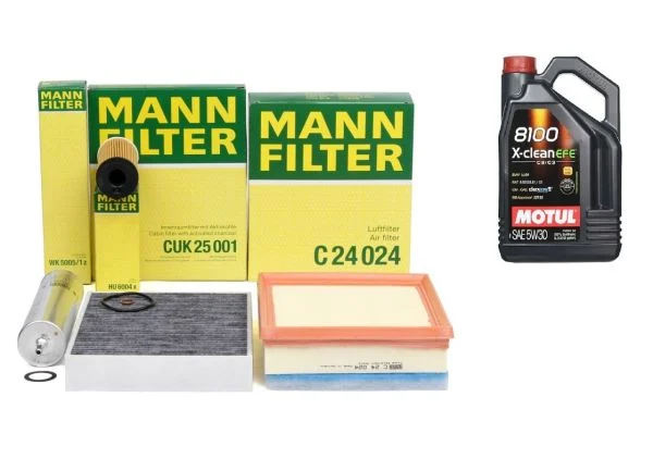 Bmw F20 Kasa 116d 2015 Öncesi Periyodik Bakım Filtre Seti Motul 5w30 HU6004x-C24024-CUK25001-WK5005-1z-MOTUL