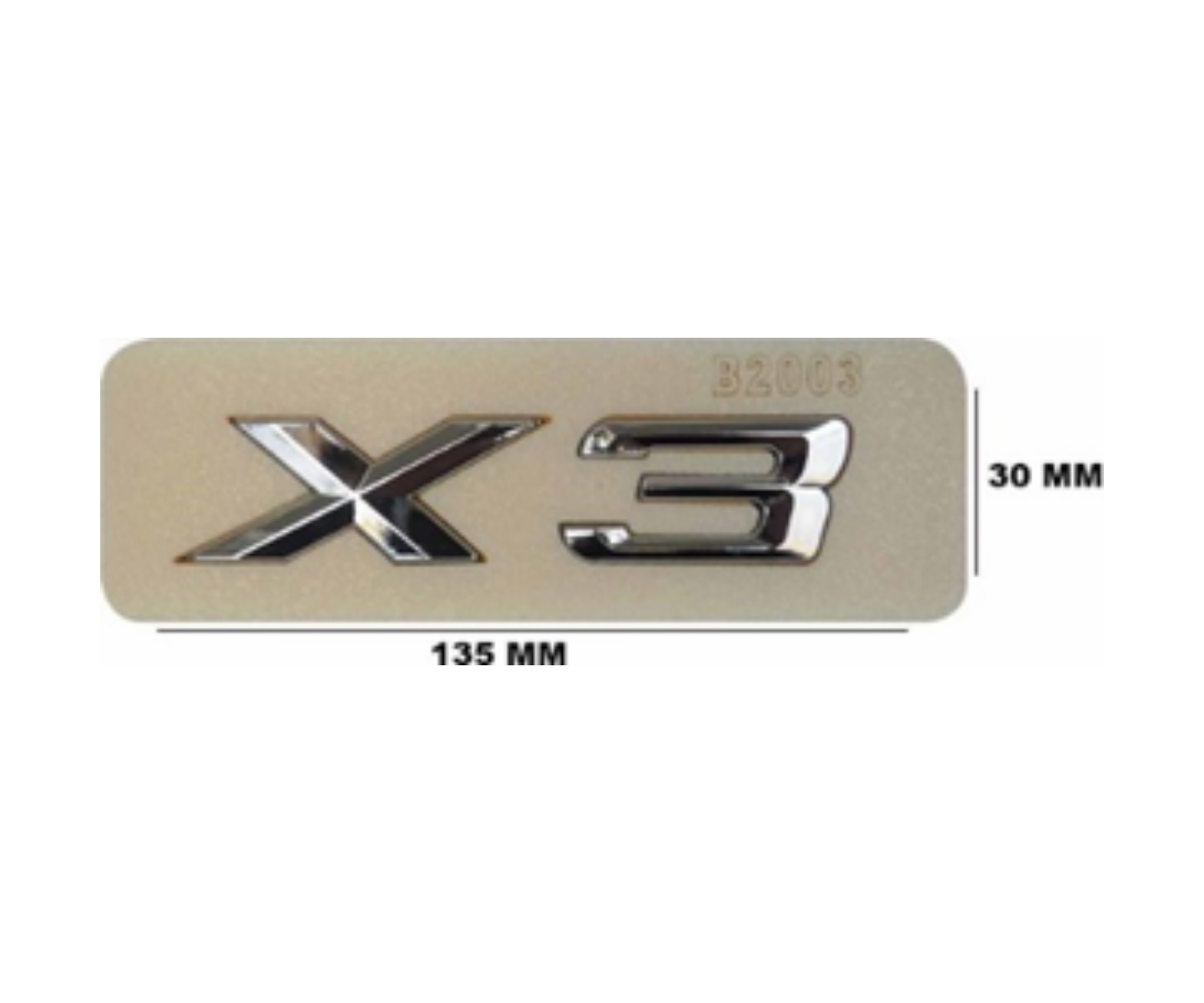 BMW X3 Yazısı Küçük Krom İthal Marka