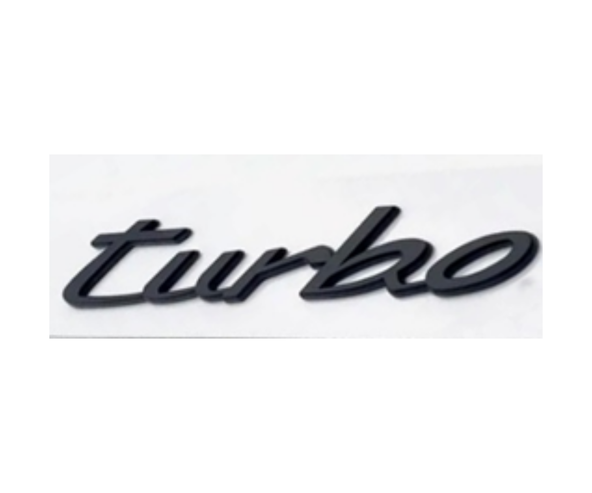 Porsche Turbo Yazısı 2 - 12 cm Siyah İthal Marka