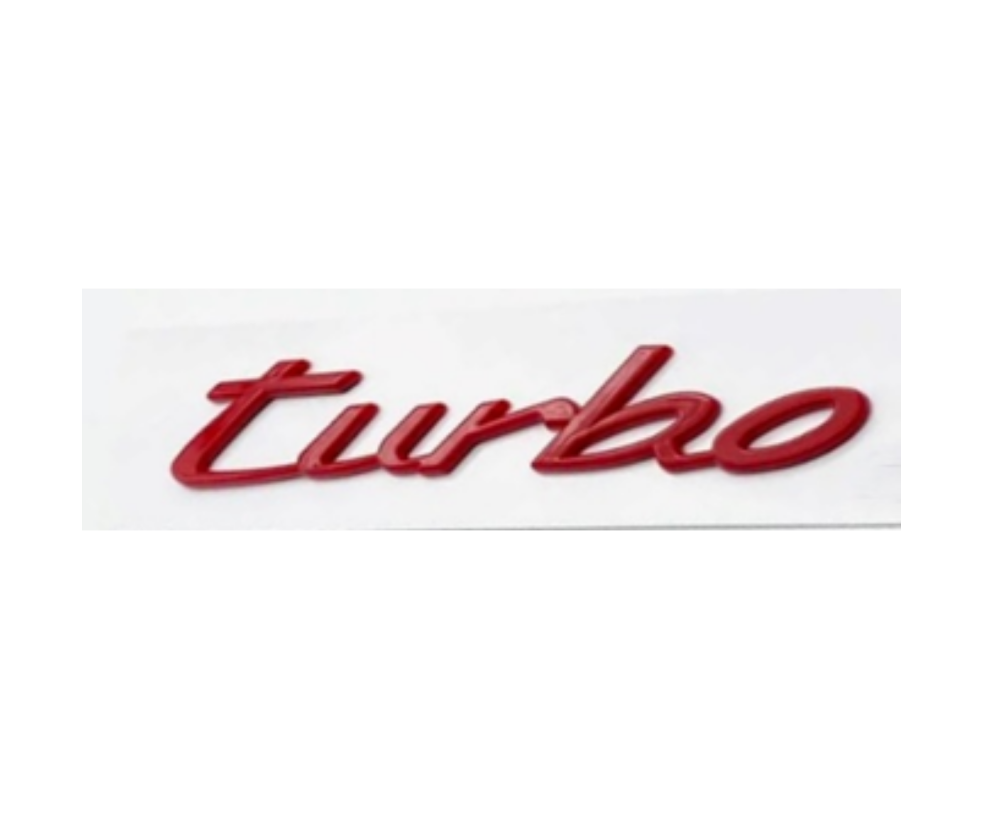 Porsche Turbo Yazısı 2 - 12 cm Kırmızı İthal Marka