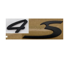 Porsche 4S Yazısı Siyah - Siyah İthal Marka