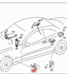 Mercedes W212 Far Seviye Ayar Sensör Spot Marka A0105427717