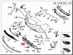 Mercedes W168 Davlumbaz Dübeli (Klipsi) Spk Marka A1249900492