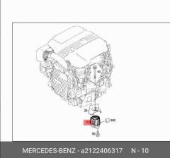 Mercedes W213 Motor Kulağı  Swag Marka 2122406317