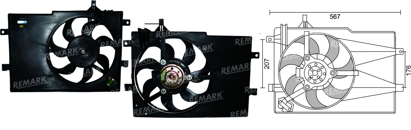 Fiat Albea Fan Motoru 2002 Sonrası Davlumbazlı REMARK 46826696