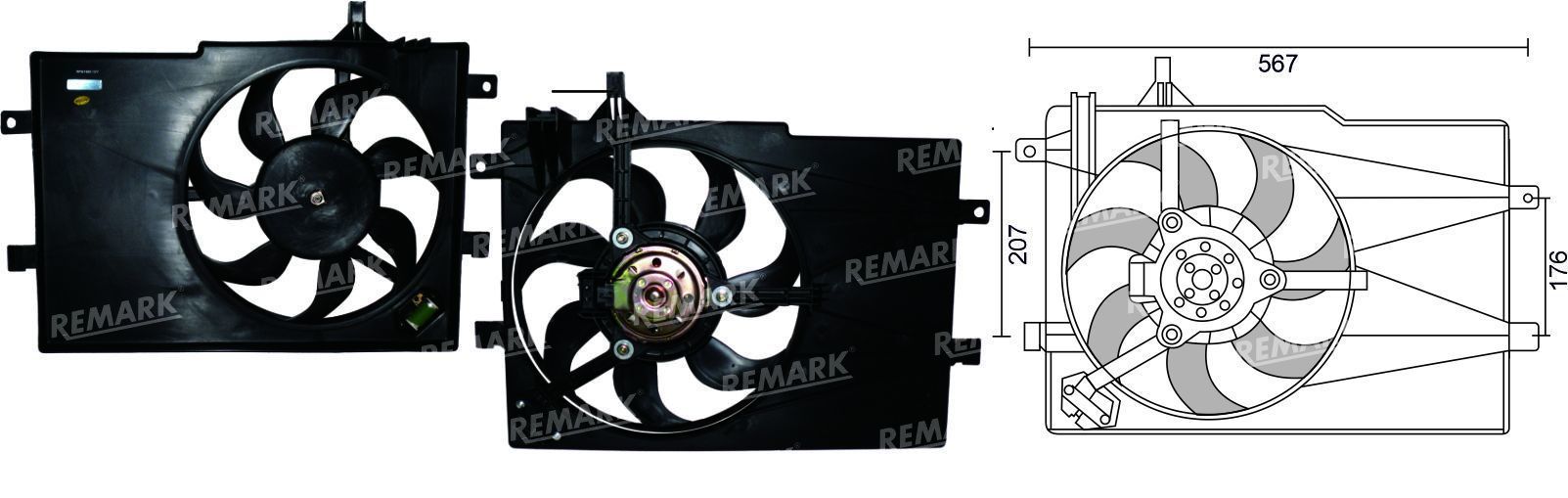 Fiat Fiorino Fan Motoru 2002 Sonrası Davlumbazlı REMARK 46826696