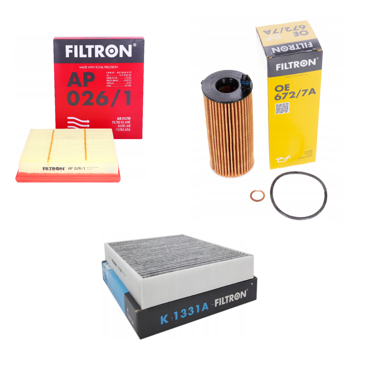 Bmw F20 Kasa 118i Periyodik Bakım Filtre Seti Filtron Marka OE672-7A - AP026-1 - K1331A