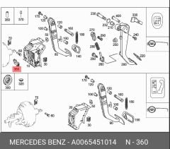 Mercedes W116 Debriyaj Pedal Müşürü Swag Marka A0065451014