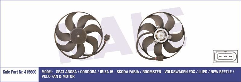 Seat İbiza Fan Motoru Kale Marka 6X0959455C