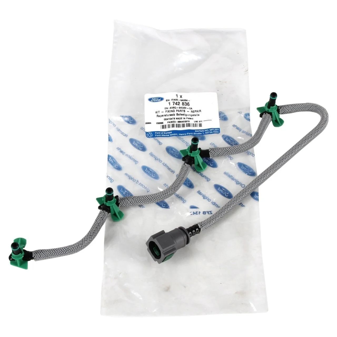 Ford Courier  2012-2016  1.5-1.6 TDCI Enjektör Geri Dönüş Hortumu Bosch Tip Ford Orijinal Marka AV6Q9K022CA