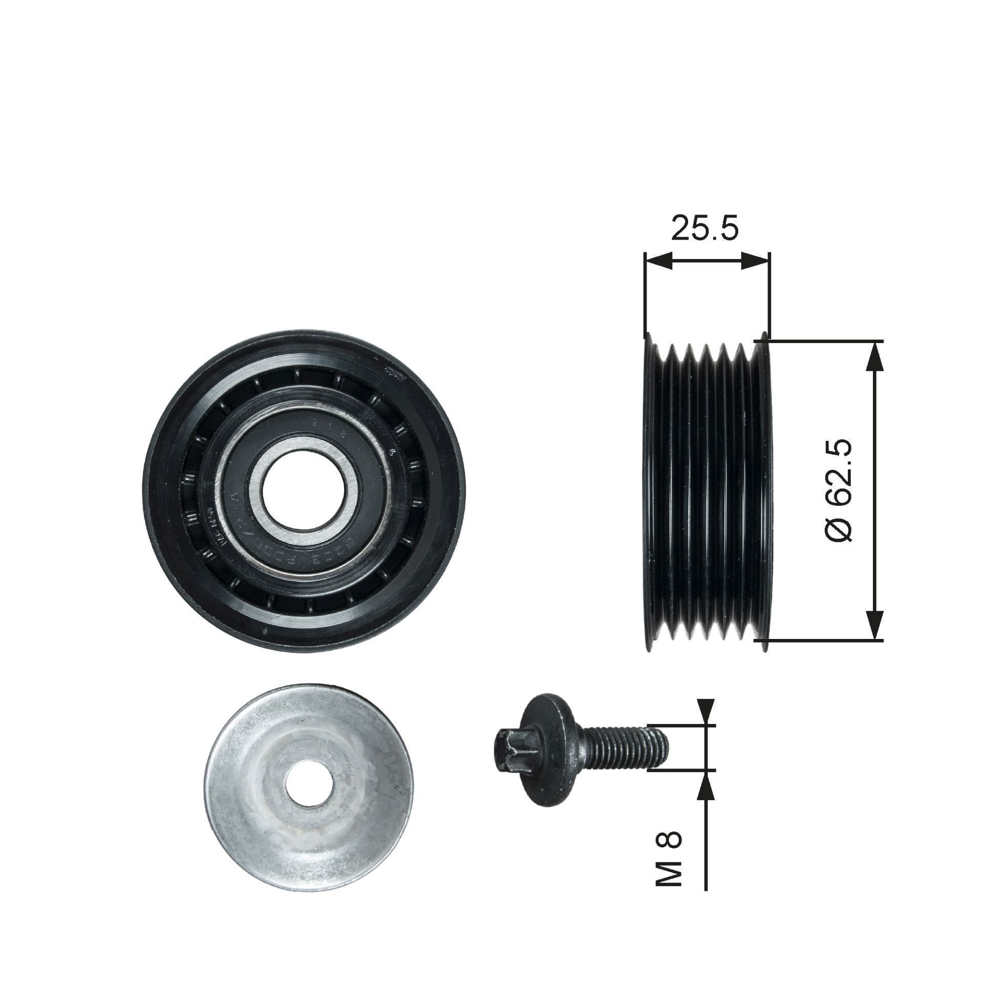 Fiat Doblo Alternatör Gergi Rulmanı 1.6Mjtd GATES 51856150
