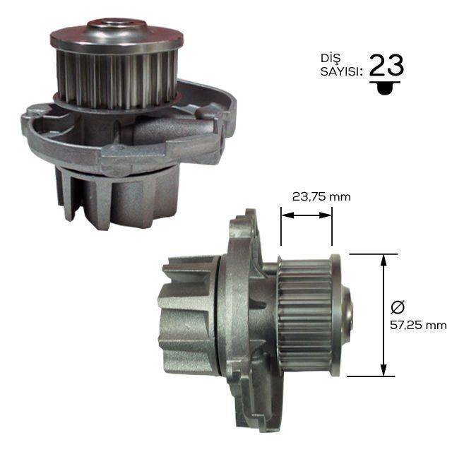 Fiat İdea Su Pompası NETEX 55284051