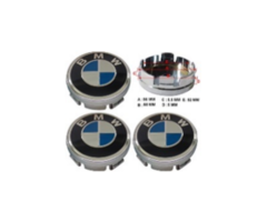 BMW Jant Kapak Nikel 56 - 60 mm Mavi İthal Marka 9064A
